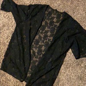 Black lace kimono